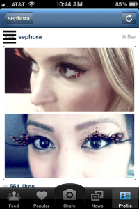 La célèbre marque cosmétique Sephora a utilisé Instagram pour mettre en avant un produit.